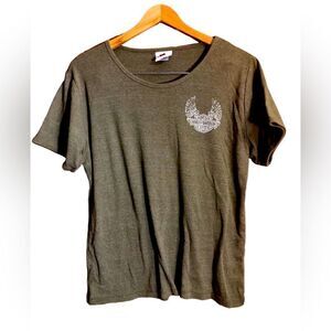 Harley Davidson Women’s Tshirts. Green Free Spirit Gray Lances Mansfield PA. XXL